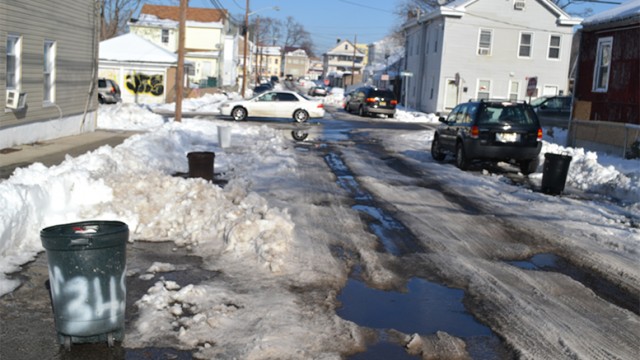 Henry Street in the city's 2nd Ward remains untouched by plows since the storm.